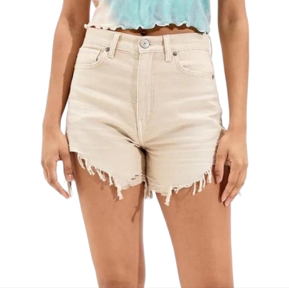 American Eagle Distressed Tan‎ Shorts Plus Size 18 - Picture 1 of 9